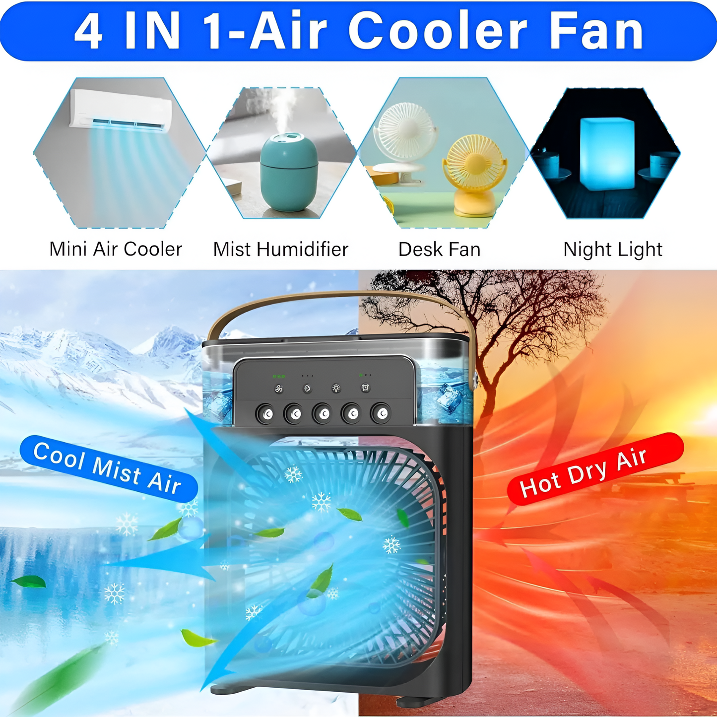 USB 3-in-1 Summer Fan & Humidifier