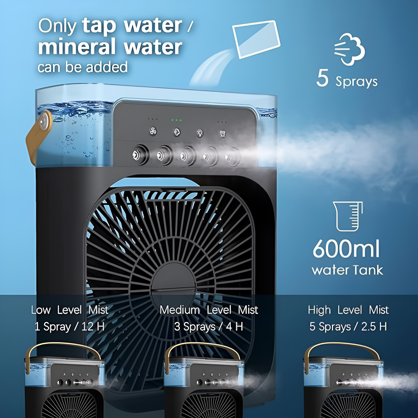 USB 3-in-1 Summer Fan & Humidifier