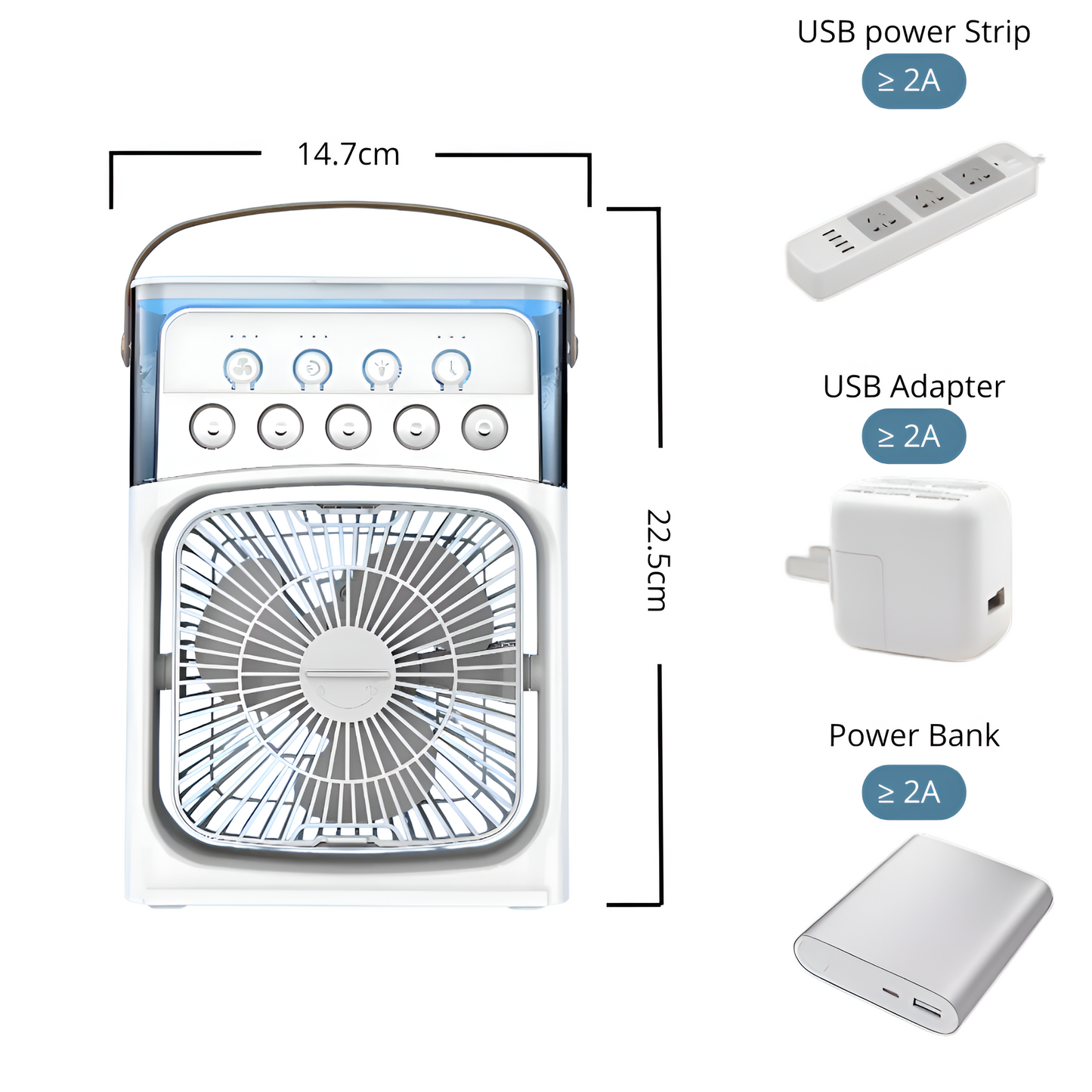 USB 3-in-1 Summer Fan & Humidifier